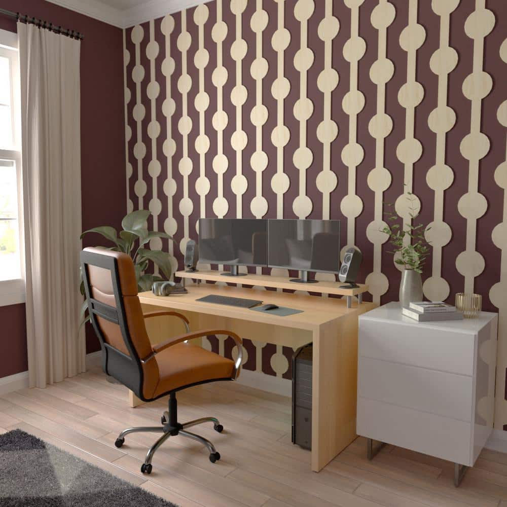 Bridgeport Birch Adjustable Decorative Wood Slat Wall Panel Kit