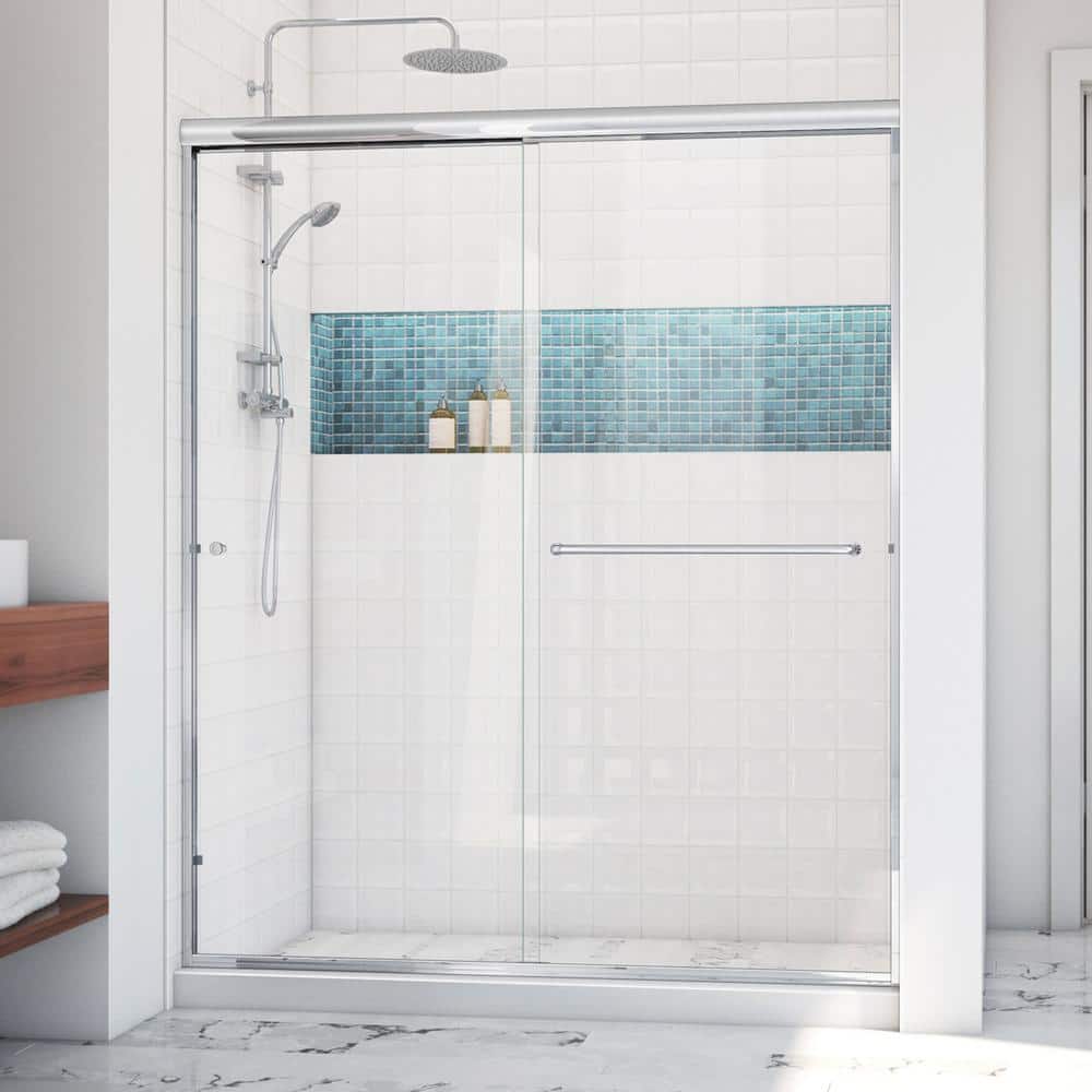 Alliance Pro LT 70" High Chrome and Clear Glass Sliding Shower Door