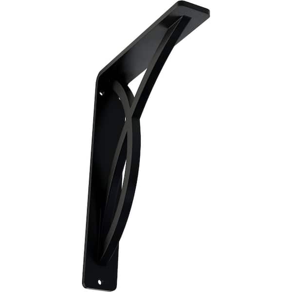 Ekena Millwork 1-1/2 in. x 8 in. x 5-1/2 in. Wrought Iron Single Center Brace Miller Bracket