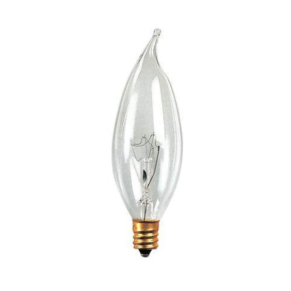 Bulbrite 25-Watt Incandescent Petite Flame/Ca8 Light Bulb (25-Pack)