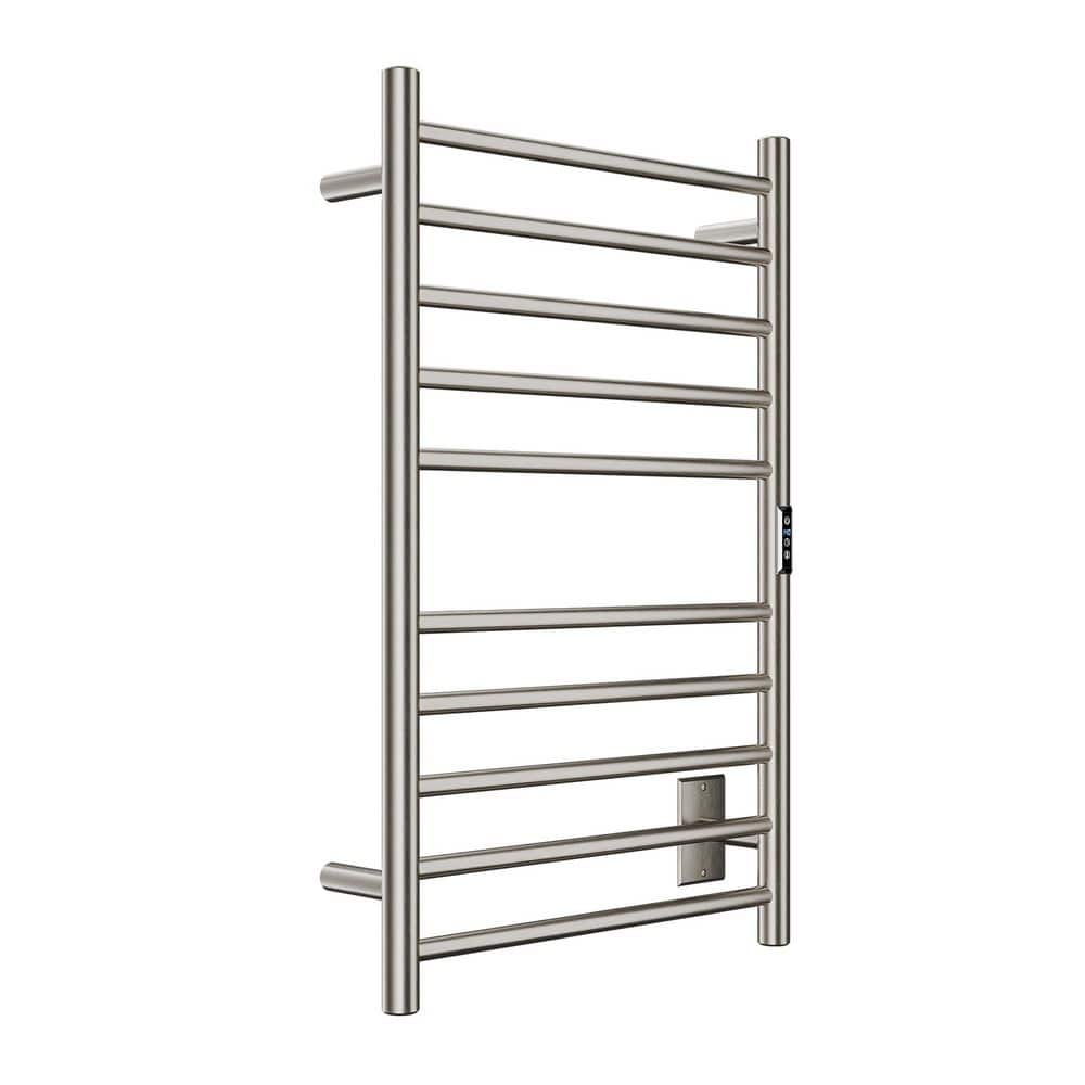 Bali Series 10-Bar Wall Mounted Electric Plug-In Bathroom Towel Warmer Rack