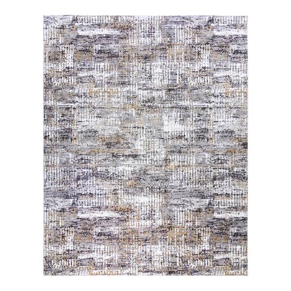 Gertmenian & Sons Brio Latah Gray 8 ft. x 10 ft. Abstract Indoor Area
