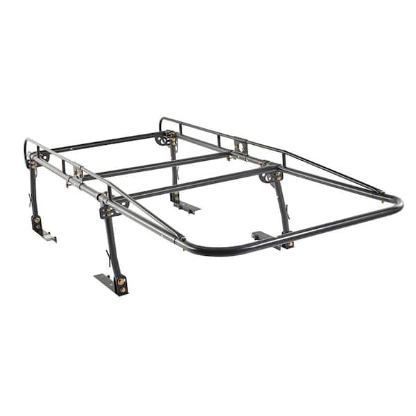 800 lbs. Universal Steel Over-Cab Truck Bed Rack Contractor Pickup Lumber Full Size Rack Adjustable for Kayak, Ladder