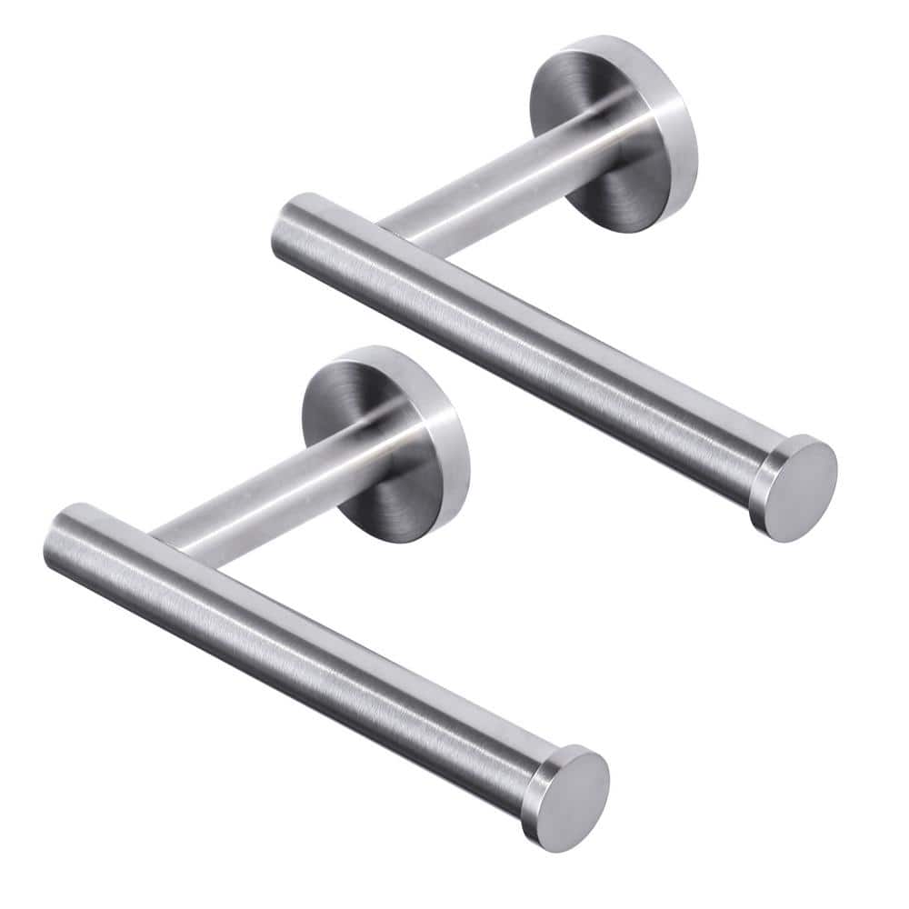 Wall Mounted Round Stainless-Steel Toilet Paper Holder in Brushed Nickel 2-Pieces price history on PriceWatchPro