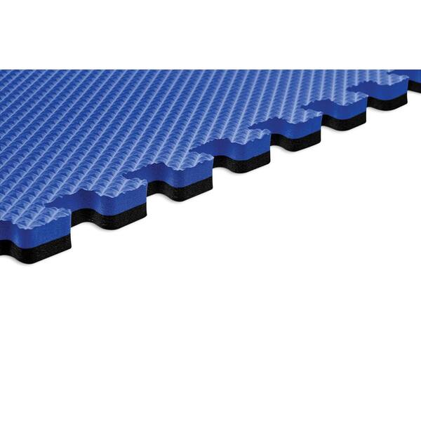 Norsk Dazzling Blue/Black 24 in. x 24 in. EVA Foam Truly Reversible Sport MMA Interlocking Tile (28-Tile) Norsk Dazzling Blue/Black 24 in. x 24 in. EVA Foam Truly Reversible Sport MMA Interlocking Tile (28-Tile)