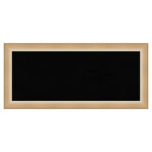Eva Ombre Gold Narrow Framed Black Corkboard 33 in. x 15 in. Bulletine Board Memo Board