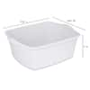  Teyyvn 18 Quart Large Plastic Dish Pan/Washbasin, Pack of 3,  White: Home & Kitchen