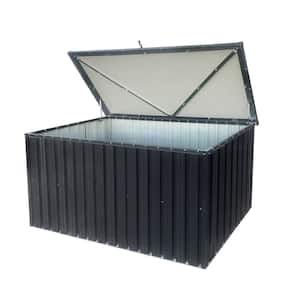 344 Gal. Black Outdoor Metal Storage Deck Box