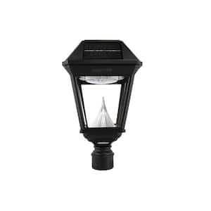 GAMA SONIC Imperial Cast Aluminum 79 In. Outdoor Black Decorative Lamp ...