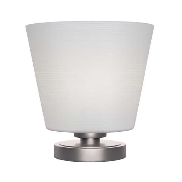 Unbranded Quincy 10 in. Graphite Accent Lamp with Glass Shade