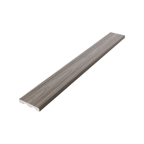 Fiberon ArmorGuard 15/16 in. x 5-1/4 in. x 8 ft. Coastal Gray Square Edge Capped Composite Decking Board