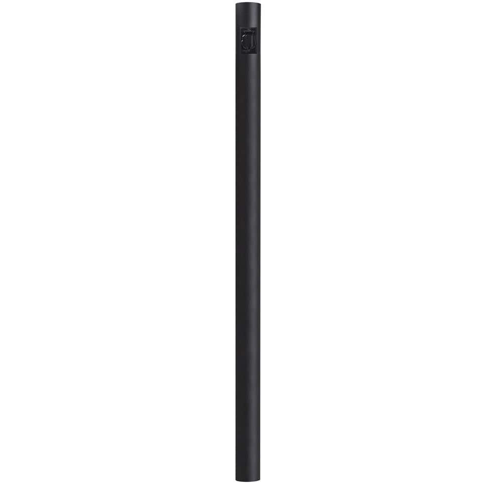 SOLUS 10 ft. Black Outdoor Direct Burial Lamp Post with Convenience Outlet fits 3 in. Post Top Fixtures