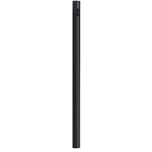 10 ft. Black Outdoor Direct Burial Lamp Post with Convenience Outlet fits 3 in. Post Top Fixtures