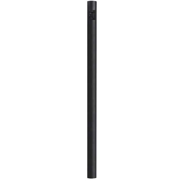 SOLUS 10 ft. Black Outdoor Direct Burial Lamp Post with Convenience Outlet fits 3 in. Post Top Fixtures