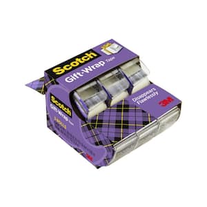 3/4 in. x 300 in. Clear Gift Wrap Tape (3-Pack)