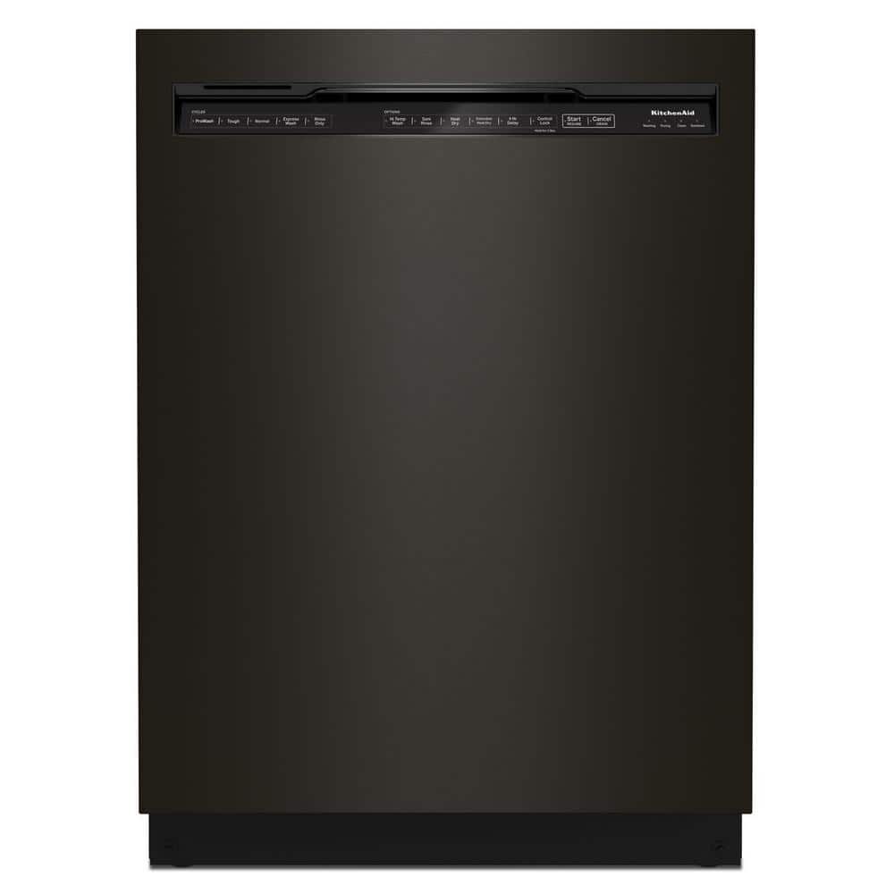 24 in. Black Stainless Front Control Built-in Tall Tub Dishwasher with Stainless Steel Tub and Third Level Rack, 44 dBA
