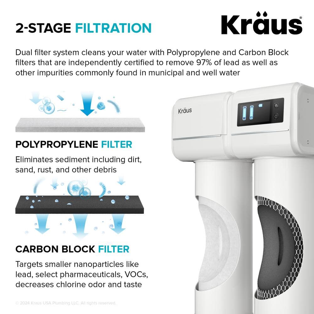 Stainless Steel Under-Sink Filtration System with Single Handle Faucet