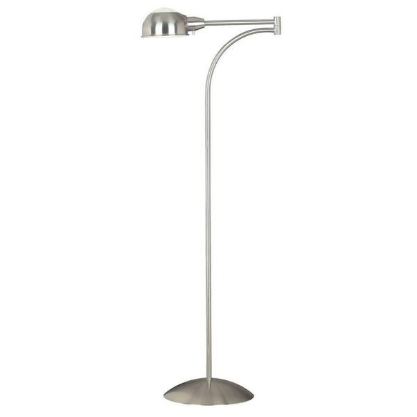 Kenroy Home Acadia 48 in. Brushed Steel Swing Arm Floor Lamp