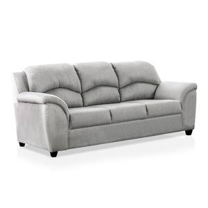 Canbera 82.7 in. W Flared Arm Fabric Straight Sofa in Gray