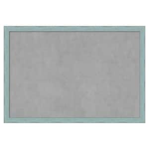 Sky Blue Rustic 38 in. x 26 in. Framed Magnetic Board