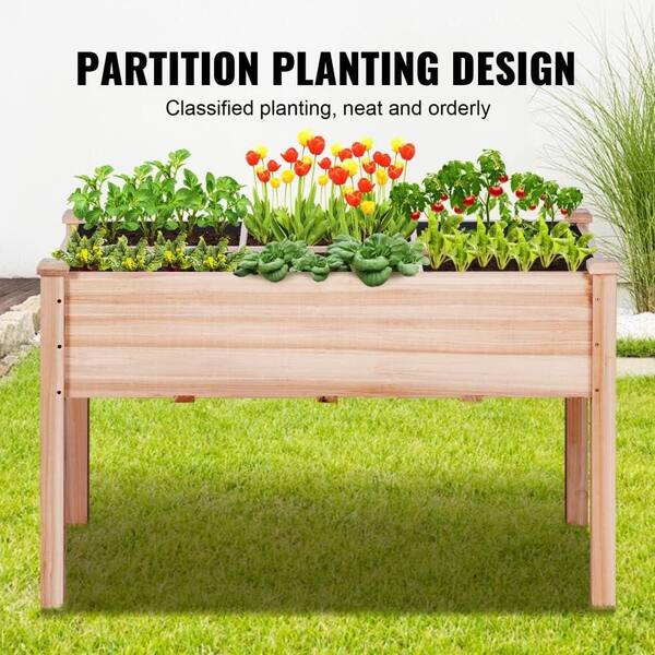 2-piece Raised Flower Bed Vegetable Herb Planter 2024 Lightweight-AO