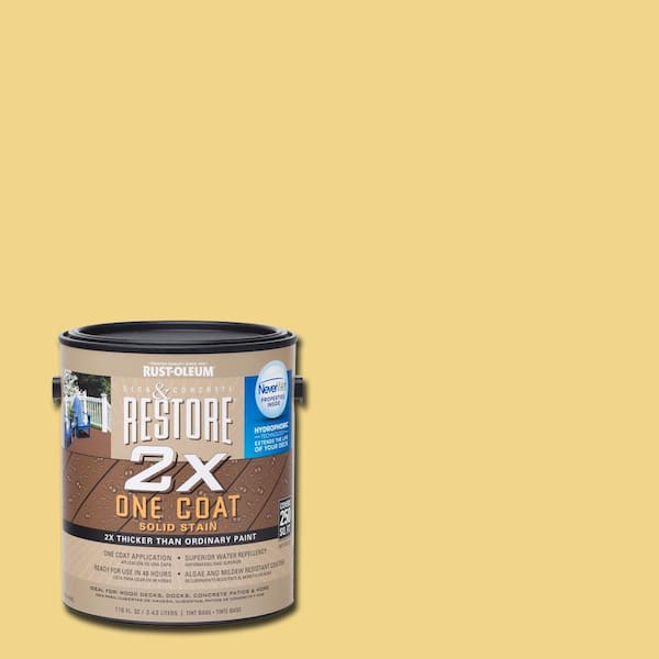 Rust-Oleum Restore 1 gal. 2X Maize Solid Deck Stain with NeverWet