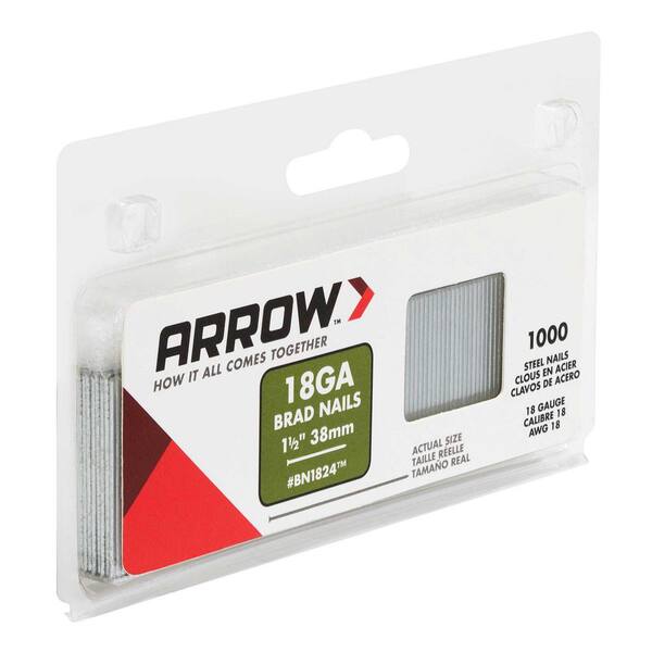 Arrow ET100BN Brads  ¾"/20mm Brown Brad Nails 18 Gauge BN1812B Box of 2000 New 