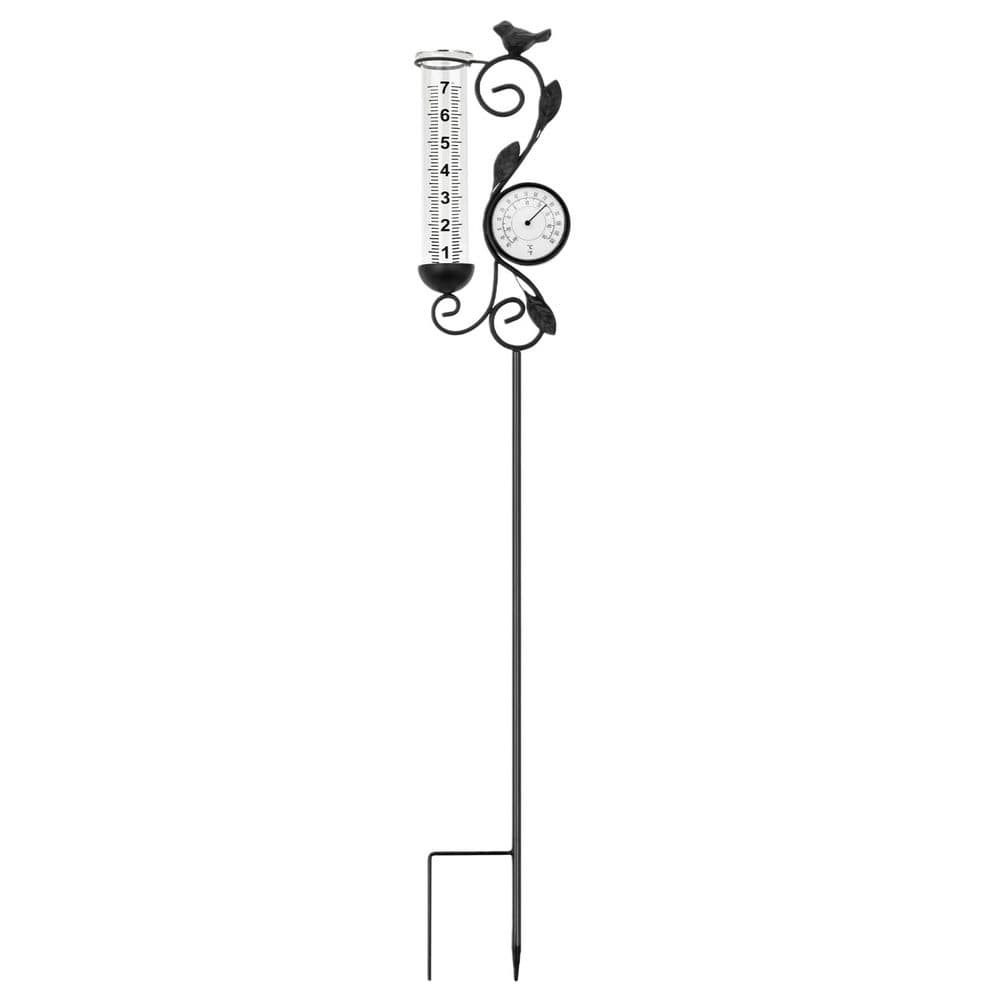 32 in. Garden Rain Gauge with Thermometer, 7 in. Glass Tube for Outdoor Indoor Use, Patio Yard Decor Statue, Waterproof price history on PriceWatchPro