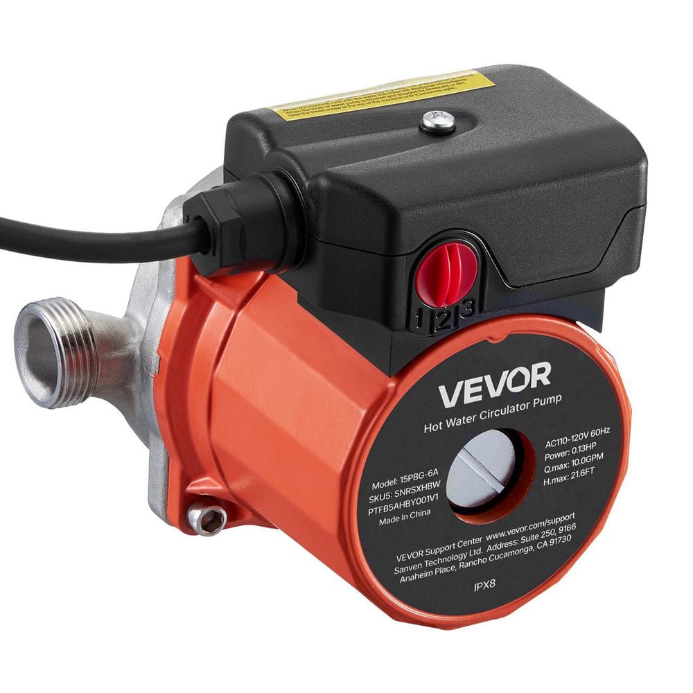 Hot Water Recirculating Pump, 10 GPM, Instant Circulation Circulator Pump System, 3-Speed Control, 0.13 HP, 110-120-Volt price history on PriceWatchPro