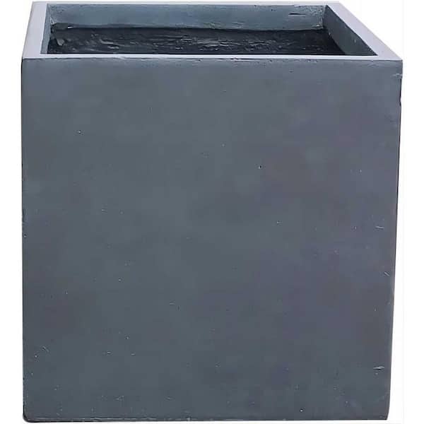 Cubilan 10 in. Square Concrete Planters for Outdoor Patio Garden, Light-Weight Modern Planter Pots