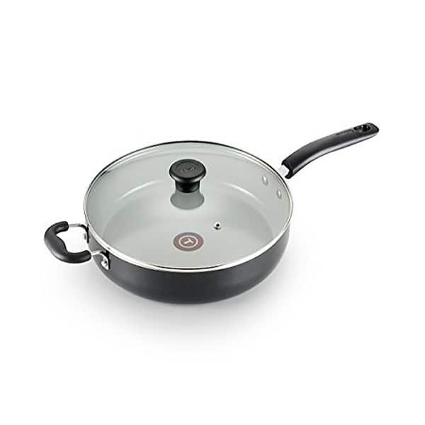T-fal 1- Piece Aluminum Jumbo Cooker Frying Pan Set With Lid G9109064 - The  Home Depot