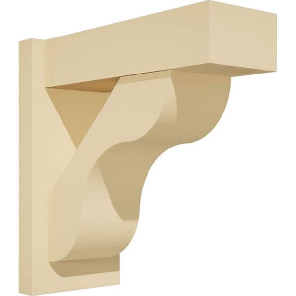 Ekena Millwork Carmel 7 in. W x 16 in. H x 16 in. D Signature Urethane Polyurethane Outlooker with Block Ends