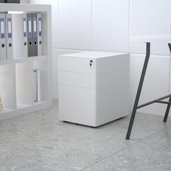 White Vertical File Cabinet