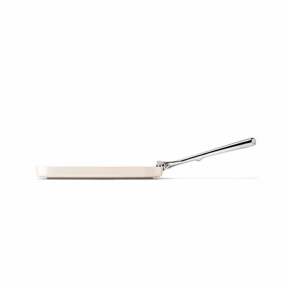 Cream 11" Ceramic Nonstick Square Griddle Pan