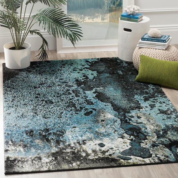 Glacier Blue/Multi 11 ft. x 14 ft. Geometric Area Rug