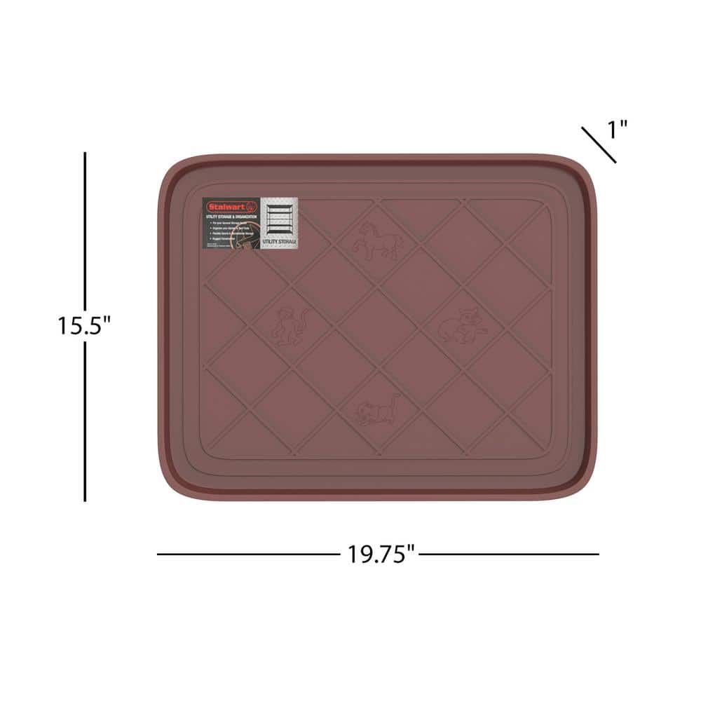 Brown Polypropylene Rectangle Outdoor Boot Tray