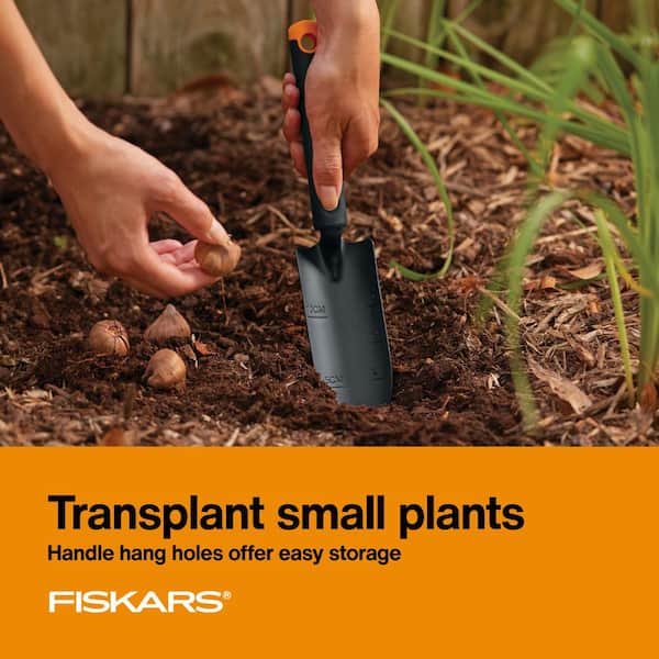 Fiskars 3-Piece Garden Tool Set, Black/Orange