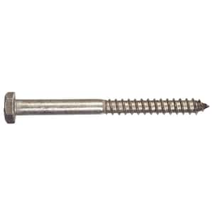 1/4 in. x 3 in. External Hex Hex-Head Lag Screws (5-Pack)