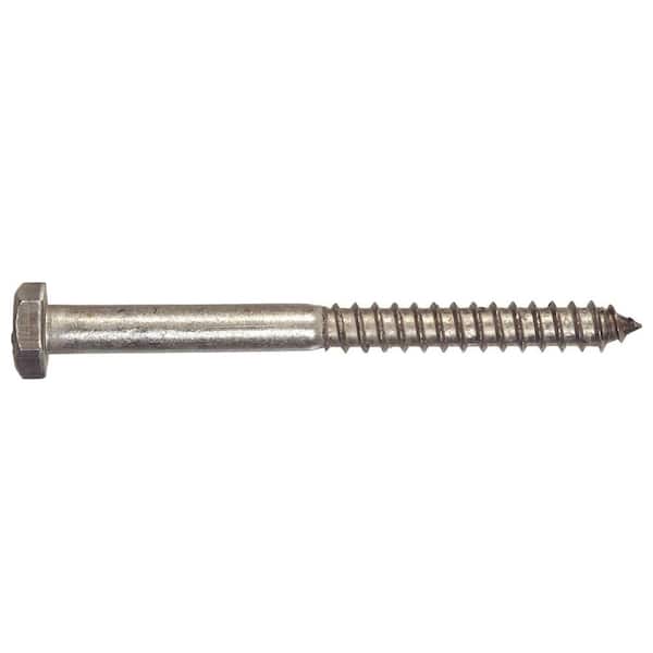 The Hillman Group 1/2 in. x 4 in. External Hex Hex-Head Lag Screws (3-Pack)