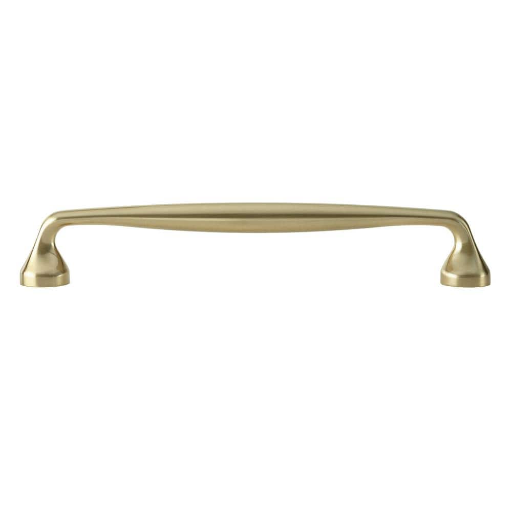 Satin Brass 6.25'' Modern Bar Pull Multipack with Mounting Hardware
