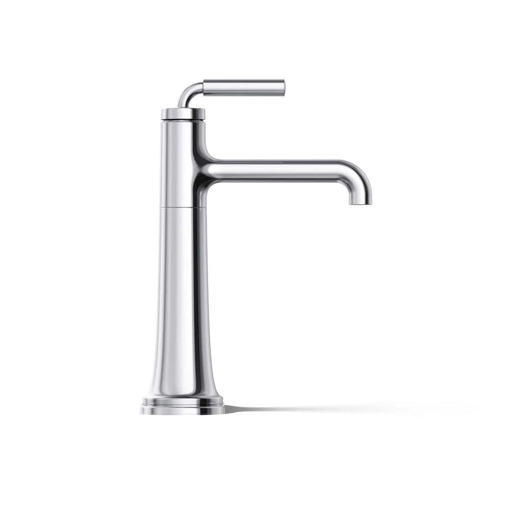 Polished Chrome Tall Single-Handle Bathroom Sink Faucet