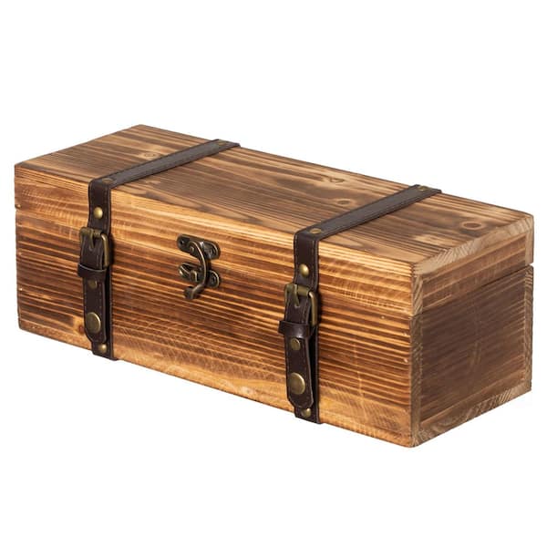 Vintiquewise Vintage Wooden Wine Gift Box Rustic Single-Bottle