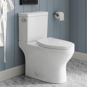 Classe 2-piece 1.28 GPF Single Flush Elongated Toilet in. Glossy White Seat Included