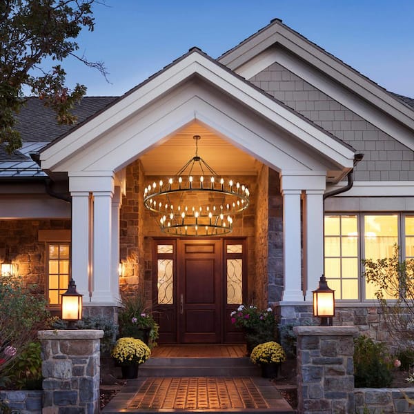 Magic Home 60 in. 54-Light 2 Tier Black and Gold Extra Large