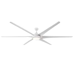 100 in. Indoor White Standard Ceiling Fan with LED Light