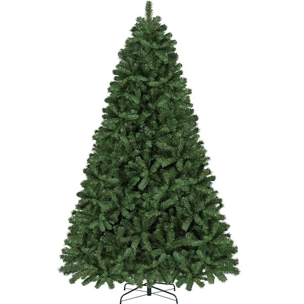 Unlit Hinged Spruce Artificial Christmas Tree with Foldable Stand