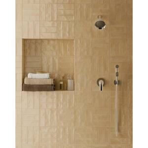 Passion Crema 2.56 in. x 7.87 in. Glossy Porcelain Brick Look Wall Tile (3.78 sq. ft./Case)