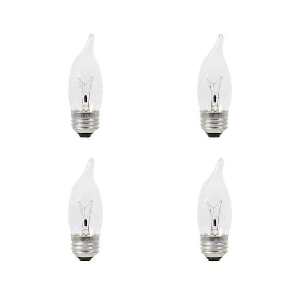 Photo 1 of 40-Watt B10 Double Life Incandescent Light Bulb in 2700K Soft White Color Temperature (4-Pack) (4 PACKS OF 4)