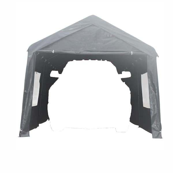 10 ft. x 20 ft. Gray Heavy-Duty Garage with Iron Frame Without Floor