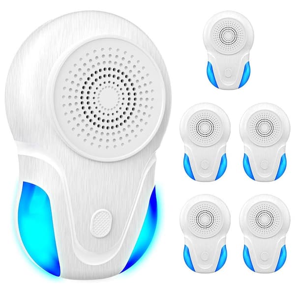 White Ultrasonic Indoor Pest Repellent Plug-in, Pest Control Repeller for Bugs, Mice, Roach, Mosquitoes, Flies (6-Pack)